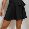 Flash Sale 🌟 Camisa Black Tie-Waist Skort - 👩 Women 💯 -Women's Shirts Store zu105162573 main tm1650390655