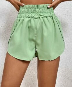 Cheap π€© Camisa Green Elastic-Waist High-Rise Shorts - π© Women βοΈ