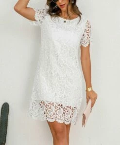 Top 10 π Camisa White Lace-Overlay Sheath π Dress - π© Women π₯° 11 Top 10 π Camisa White Lace-Overlay Sheath π Dress - π© Women π₯° -Women's Shirts Store zu105725787 alt 4 tm1652199977