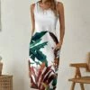 Hot Sale π― Camisa White & Green Leaf Pocket Sleeveless π Dress - π© Women π 2 Hot Sale π― Camisa White & Green Leaf Pocket Sleeveless π Dress - π© Women π -Women's Shirts Store zu106771738 main tm1655818301