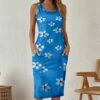 Budget 🔥 Camisa Blue Floral Pocket Sleeveless 👗 Dress - 👩 Women 🤩 -Women's Shirts Store zu106771784 main tm1655818301