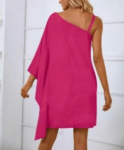 Coupon 👍 Camisa Rose Asymmetrical 👗 Dress - 👩 Women 🛒 -Women's Shirts Store zu108308574 alt 1 tm1660847392