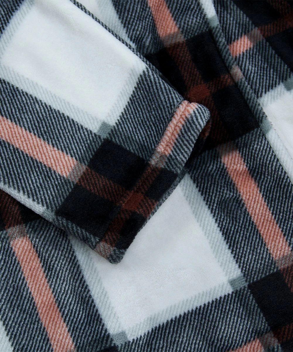 Cheap π― Camisa Black & White Plaid Lapel-Collar Button-Up Overcoat - π© Women β 6 Cheap π― Camisa Black & White Plaid Lapel-Collar Button-Up Overcoat - π© Women β - Image 4