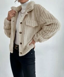 New π Camisa Apricot Ribbed Button-Up Jacket - π© Women π 6 New π Camisa Apricot Ribbed Button-Up Jacket - π© Women π -Women's Shirts Store zu108487265 alt 1 tm1661373157