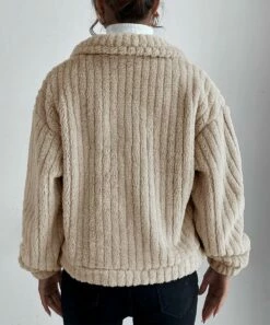 New π Camisa Apricot Ribbed Button-Up Jacket - π© Women π 7 New π Camisa Apricot Ribbed Button-Up Jacket - π© Women π -Women's Shirts Store zu108487265 alt 2 tm1661373157