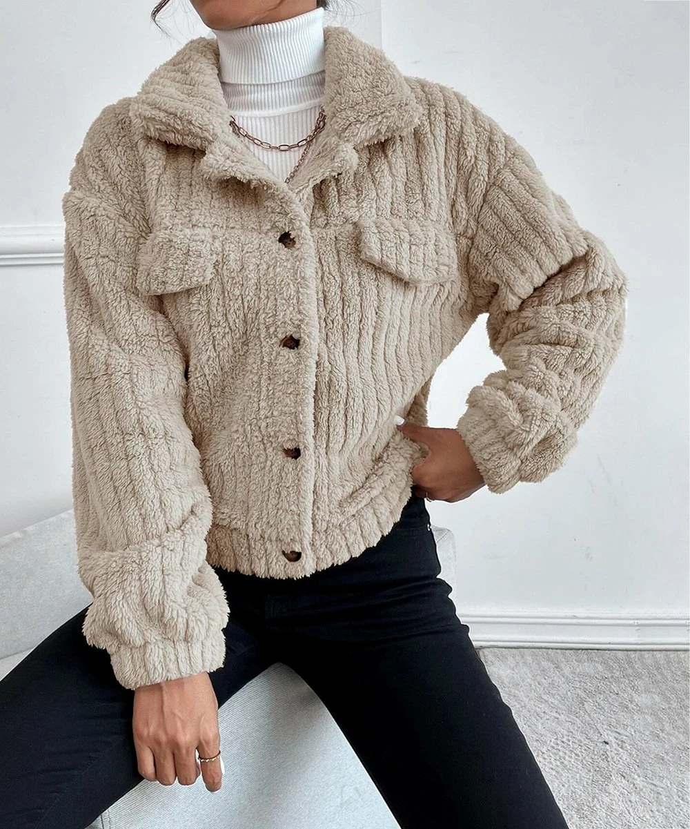 New π Camisa Apricot Ribbed Button-Up Jacket - π© Women π 3 New π Camisa Apricot Ribbed Button-Up Jacket - π© Women π