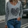 Brand new π Camisa Gray Leopard Heart Long-Sleeve V-Neck Top - π© Women π 2 Brand new π Camisa Gray Leopard Heart Long-Sleeve V-Neck Top - π© Women π -Women's Shirts Store zu108655996 main tm1661972282