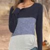 Promo βοΈ Camisa Blue & Gray Color Block Long-Sleeve Boatneck Top - π© Women π 2 Promo βοΈ Camisa Blue & Gray Color Block Long-Sleeve Boatneck Top - π© Women π -Women's Shirts Store zu108656156 main tm1661972209