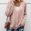Buy 🔥 Camisa Pink Diamond-Knit Button-Up V-Neck Cardigan - 👩 Women ✨ -Women's Shirts Store zu109241015 main tm1664302497
