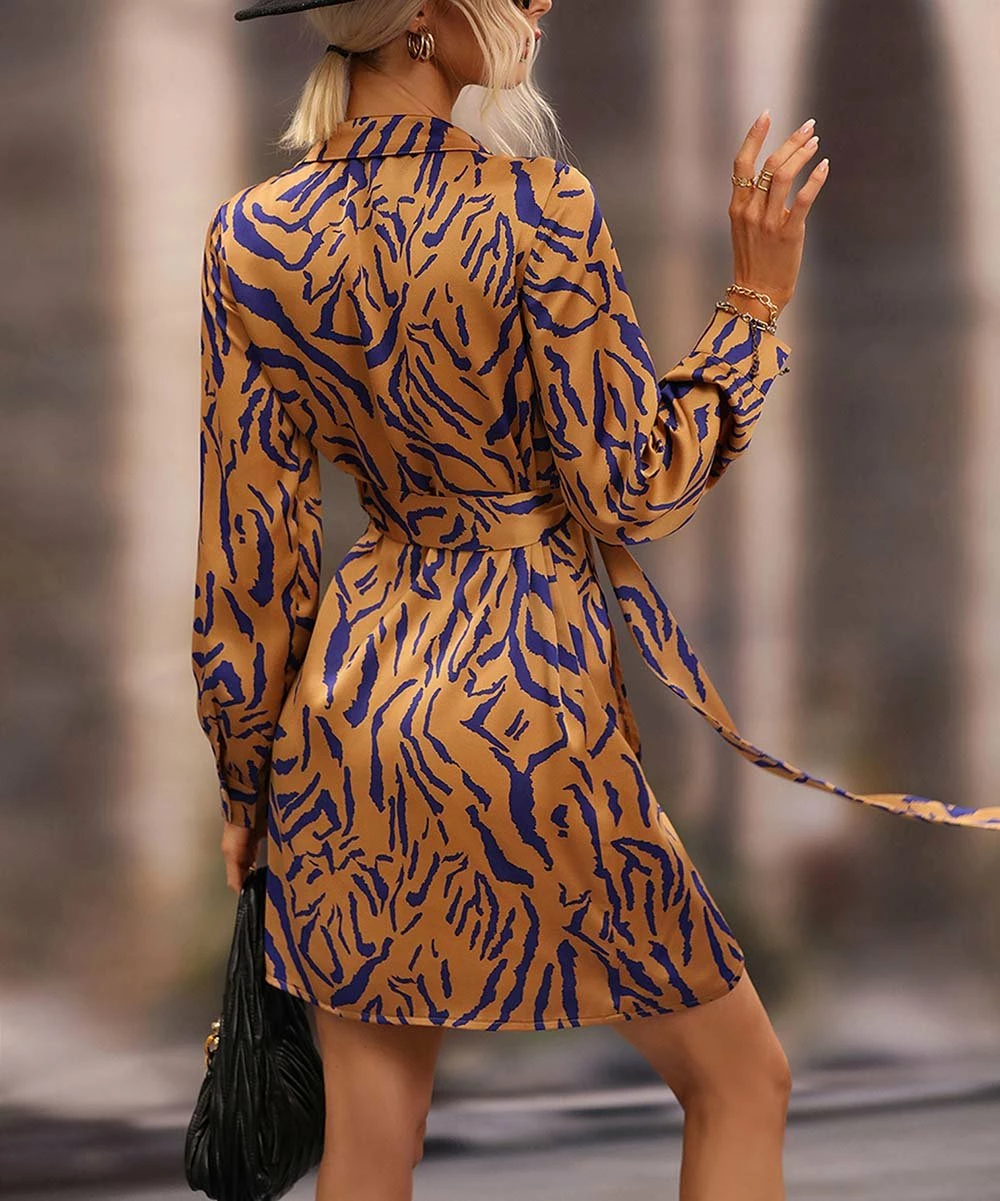 Best Pirce π Camisa Khaki Tiger V-Neck Wrap π Dress - π© Women β¨ 5 Best Pirce π Camisa Khaki Tiger V-Neck Wrap π Dress - π© Women β¨ - Image 3