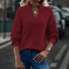 Cheap β¨ Camisa Wine Ribbed Quarter-Zip Sweater - π© Women π₯° 1 Cheap β¨ Camisa Wine Ribbed Quarter-Zip Sweater - π© Women π₯° -Women's Shirts Store zu109358153 main tm1664392809