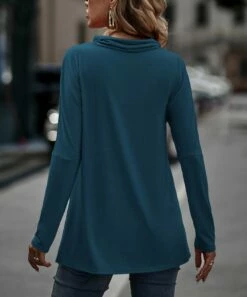 Top 10 π Camisa Navy Button-Trim Cowl Neck Tulip-Hem Top - π© Women βοΈ 6 Top 10 π Camisa Navy Button-Trim Cowl Neck Tulip-Hem Top - π© Women βοΈ -Women's Shirts Store zu109367674 alt 1 tm1664392809