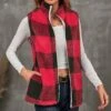 Best deal ✔️ Camisa Red Plaid Zip Vest - 👩 Women ⭐ -Women's Shirts Store zu109708816 main tm1666030738