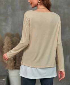 Top 10 π€© Camisa Khaki & White Button-Accent Layered Top - π© Women π― 7 Top 10 π€© Camisa Khaki & White Button-Accent Layered Top - π© Women π― -Women's Shirts Store zu109708871 alt 2 tm1666005531