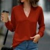 Coupon β¨ Camisa Red Knit Long-Sleeve V-Neck Top - π© Women π 2 Coupon β¨ Camisa Red Knit Long-Sleeve V-Neck Top - π© Women π -Women's Shirts Store zu111219505 main tm1669902417