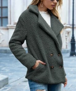 Best deal ❤️ Camisa Deep Gray Plush Peacoat - 👩 Women 🛒 -Women's Shirts Store zu90097828 alt 2 tm1602868690