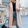 Best Pirce 🌟 Camisa Pink Shawl Collar Teddy 🧥 Coat - 👩 Women 🎉 -Women's Shirts Store zu90097910 main tm1602868690