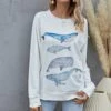 Cheap ⌛ Camisa White Whales Crewneck Top - 👩 Women 🎉 -Women's Shirts Store zu91811405 main tm1609176800