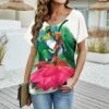 New β Camisa Red & Green Floral Frog V-Neck Top - π© Women β 1 New β Camisa Red & Green Floral Frog V-Neck Top - π© Women β -Women's Shirts Store zu93672065 main tm1614611453