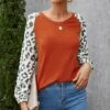 Buy 𧨠Camisa Nacarat Leopard Stitching Top - π© Women β€οΈ 1 Buy 𧨠Camisa Nacarat Leopard Stitching Top - π© Women β€οΈ -Women's Shirts Store zu98166619 main tm1627749448