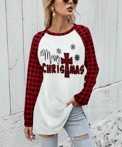 Best deal π Camisa White & Red Plaid 'Christmas' Long-Sleeve Tunic - π© Women β€οΈ