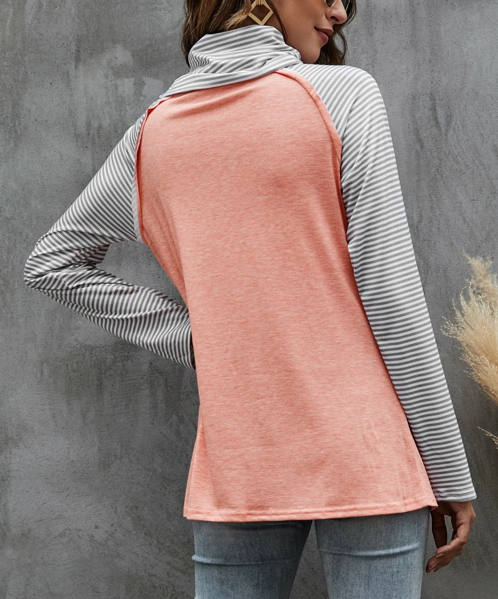 Deals π Camisa Pink & White Cowl-Neck Raglan Top - π© Women βοΈ 4 Deals π Camisa Pink & White Cowl-Neck Raglan Top - π© Women βοΈ - Image 2