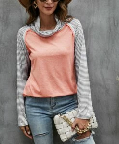 Deals π Camisa Pink & White Cowl-Neck Raglan Top - π© Women βοΈ 11 Deals π Camisa Pink & White Cowl-Neck Raglan Top - π© Women βοΈ -Women's Shirts Store zu99570163 alt 4 tm1631799102